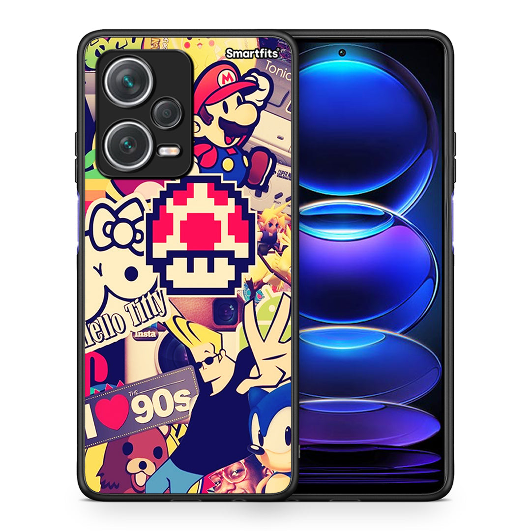 Θήκη Xiaomi Redmi Note 12 Pro+ / 12 Pro Discovery Love The 90s από τη Smartfits με σχέδιο στο πίσω μέρος και μαύρο περίβλημα | Xiaomi Redmi Note 12 Pro+ / 12 Pro Discovery Love The 90s case with colorful back and black bezels