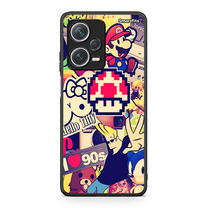 Xiaomi Redmi Note 12 Pro+ / 12 Pro Discovery Love The 90s θήκη από τη Smartfits με σχέδιο στο πίσω μέρος και μαύρο περίβλημα | Smartphone case with colorful back and black bezels by Smartfits