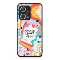 Thumbnail for Xiaomi Redmi Note 12 Pro+ / 12 Pro Discovery Manifest Your Vision θήκη από τη Smartfits με σχέδιο στο πίσω μέρος και μαύρο περίβλημα | Smartphone case with colorful back and black bezels by Smartfits