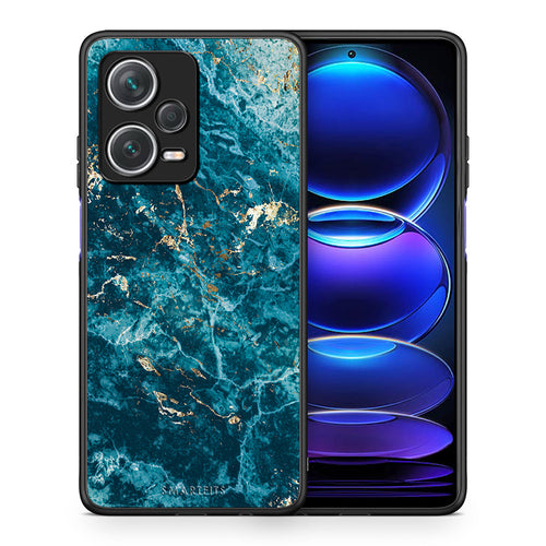 Θήκη Xiaomi Redmi Note 12 Pro+ / 12 Pro Discovery Marble Blue από τη Smartfits με σχέδιο στο πίσω μέρος και μαύρο περίβλημα | Xiaomi Redmi Note 12 Pro+ / 12 Pro Discovery Marble Blue case with colorful back and black bezels