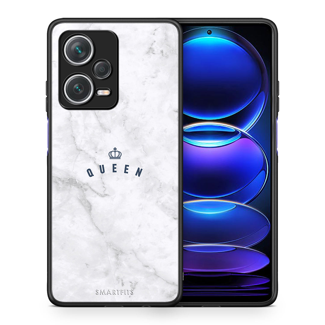 Θήκη Xiaomi Redmi Note 12 Pro+ / 12 Pro Discovery Queen Marble από τη Smartfits με σχέδιο στο πίσω μέρος και μαύρο περίβλημα | Xiaomi Redmi Note 12 Pro+ / 12 Pro Discovery Queen Marble case with colorful back and black bezels