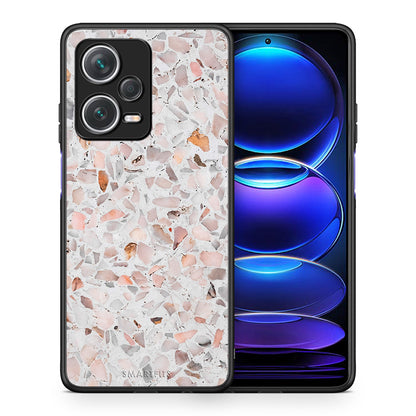 Θήκη Xiaomi Redmi Note 12 Pro+ / 12 Pro Discovery Marble Terrazzo από τη Smartfits με σχέδιο στο πίσω μέρος και μαύρο περίβλημα | Xiaomi Redmi Note 12 Pro+ / 12 Pro Discovery Marble Terrazzo case with colorful back and black bezels