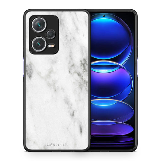 Θήκη Xiaomi Redmi Note 12 Pro+ / 12 Pro Discovery White Marble από τη Smartfits με σχέδιο στο πίσω μέρος και μαύρο περίβλημα | Xiaomi Redmi Note 12 Pro+ / 12 Pro Discovery White Marble case with colorful back and black bezels