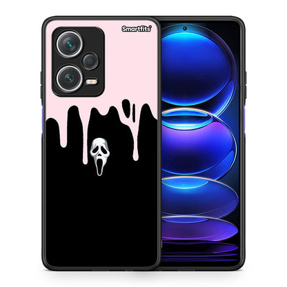 Θήκη Xiaomi Redmi Note 12 Pro+ / 12 Pro Discovery Melting Halloween Mask από τη Smartfits με σχέδιο στο πίσω μέρος και μαύρο περίβλημα | Xiaomi Redmi Note 12 Pro+ / 12 Pro Discovery Melting Halloween Mask case with colorful back and black bezels