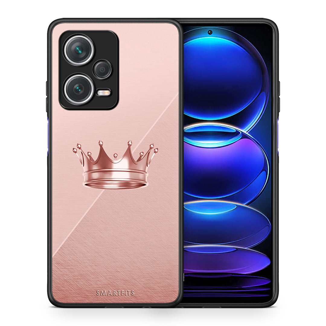 Θήκη Xiaomi Redmi Note 12 Pro+ / 12 Pro Discovery Crown Minimal από τη Smartfits με σχέδιο στο πίσω μέρος και μαύρο περίβλημα | Xiaomi Redmi Note 12 Pro+ / 12 Pro Discovery Crown Minimal case with colorful back and black bezels