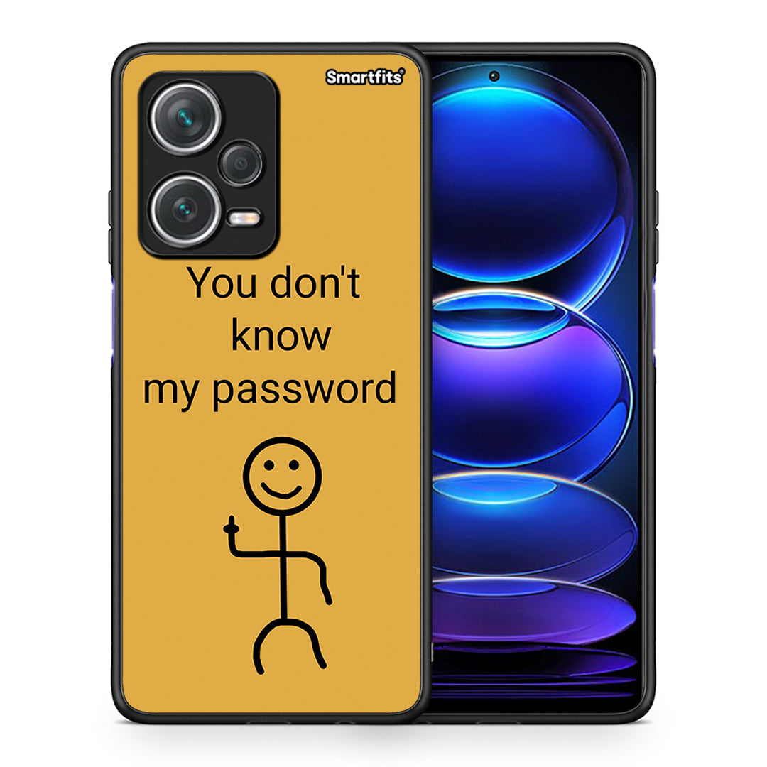 Θήκη Xiaomi Redmi Note 12 Pro+ / 12 Pro Discovery My Password από τη Smartfits με σχέδιο στο πίσω μέρος και μαύρο περίβλημα | Xiaomi Redmi Note 12 Pro+ / 12 Pro Discovery My Password case with colorful back and black bezels