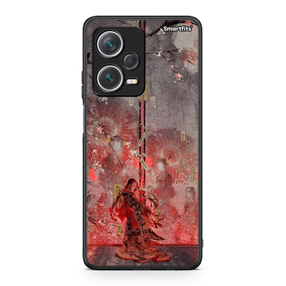 Xiaomi Redmi Note 12 Pro+ / 12 Pro Discovery Nezuko Kamado θήκη από τη Smartfits με σχέδιο στο πίσω μέρος και μαύρο περίβλημα | Smartphone case with colorful back and black bezels by Smartfits