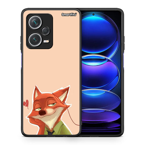 Θήκη Xiaomi Redmi Note 12 Pro+ / 12 Pro Discovery Nick Wilde And Judy Hopps Love 1 από τη Smartfits με σχέδιο στο πίσω μέρος και μαύρο περίβλημα | Xiaomi Redmi Note 12 Pro+ / 12 Pro Discovery Nick Wilde And Judy Hopps Love 1 case with colorful back and black bezels