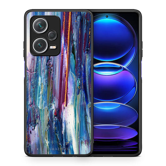 Θήκη Xiaomi Redmi Note 12 Pro+ / 12 Pro Discovery Winter Paint από τη Smartfits με σχέδιο στο πίσω μέρος και μαύρο περίβλημα | Xiaomi Redmi Note 12 Pro+ / 12 Pro Discovery Winter Paint case with colorful back and black bezels