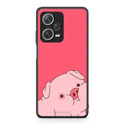 Xiaomi Redmi Note 12 Pro+ / 12 Pro Discovery Pig Love 1 Θήκη Αγίου Βαλεντίνου από τη Smartfits με σχέδιο στο πίσω μέρος και μαύρο περίβλημα | Smartphone case with colorful back and black bezels by Smartfits