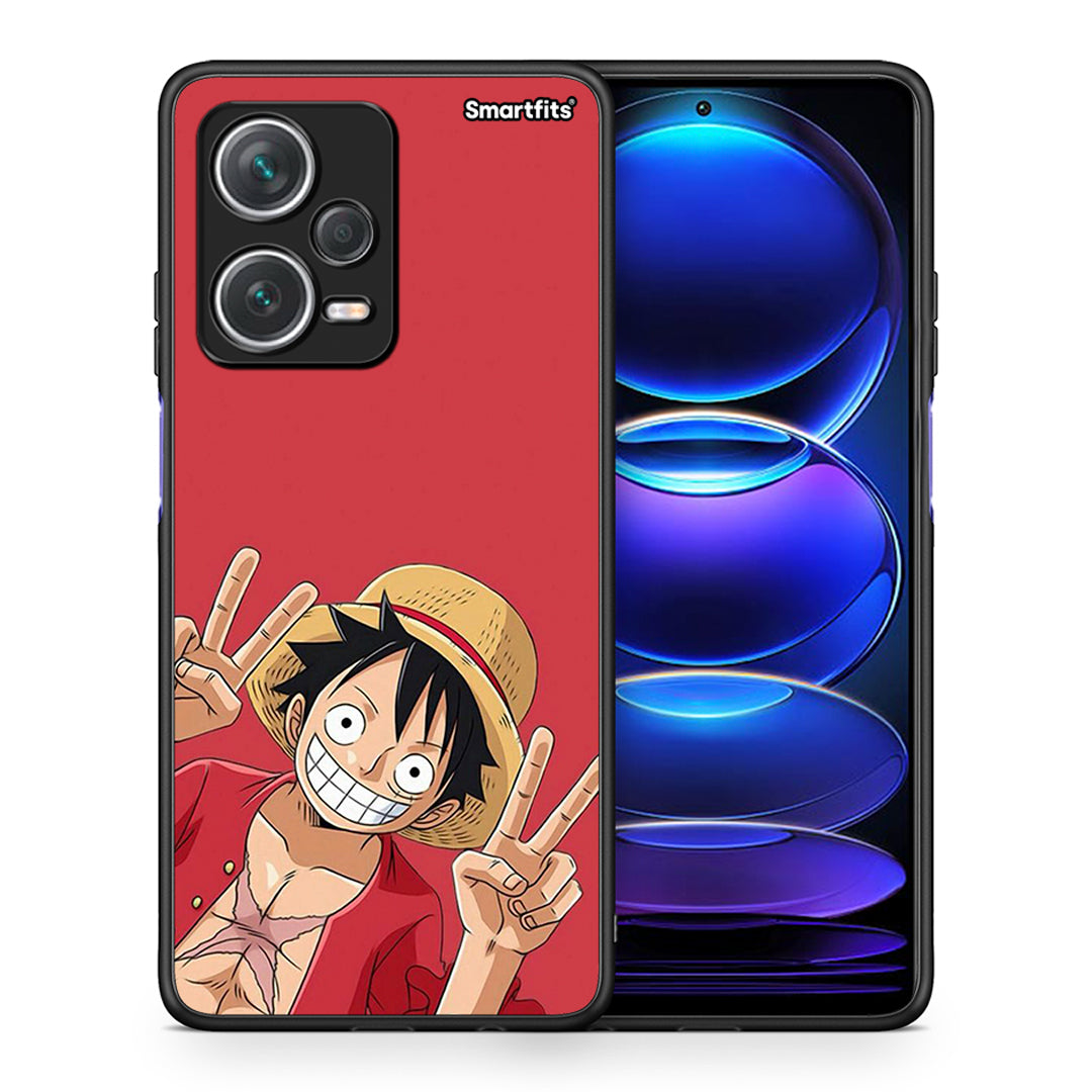 Θήκη Xiaomi Redmi Note 12 Pro+ / 12 Pro Discovery Pirate Luffy από τη Smartfits με σχέδιο στο πίσω μέρος και μαύρο περίβλημα | Xiaomi Redmi Note 12 Pro+ / 12 Pro Discovery Pirate Luffy case with colorful back and black bezels