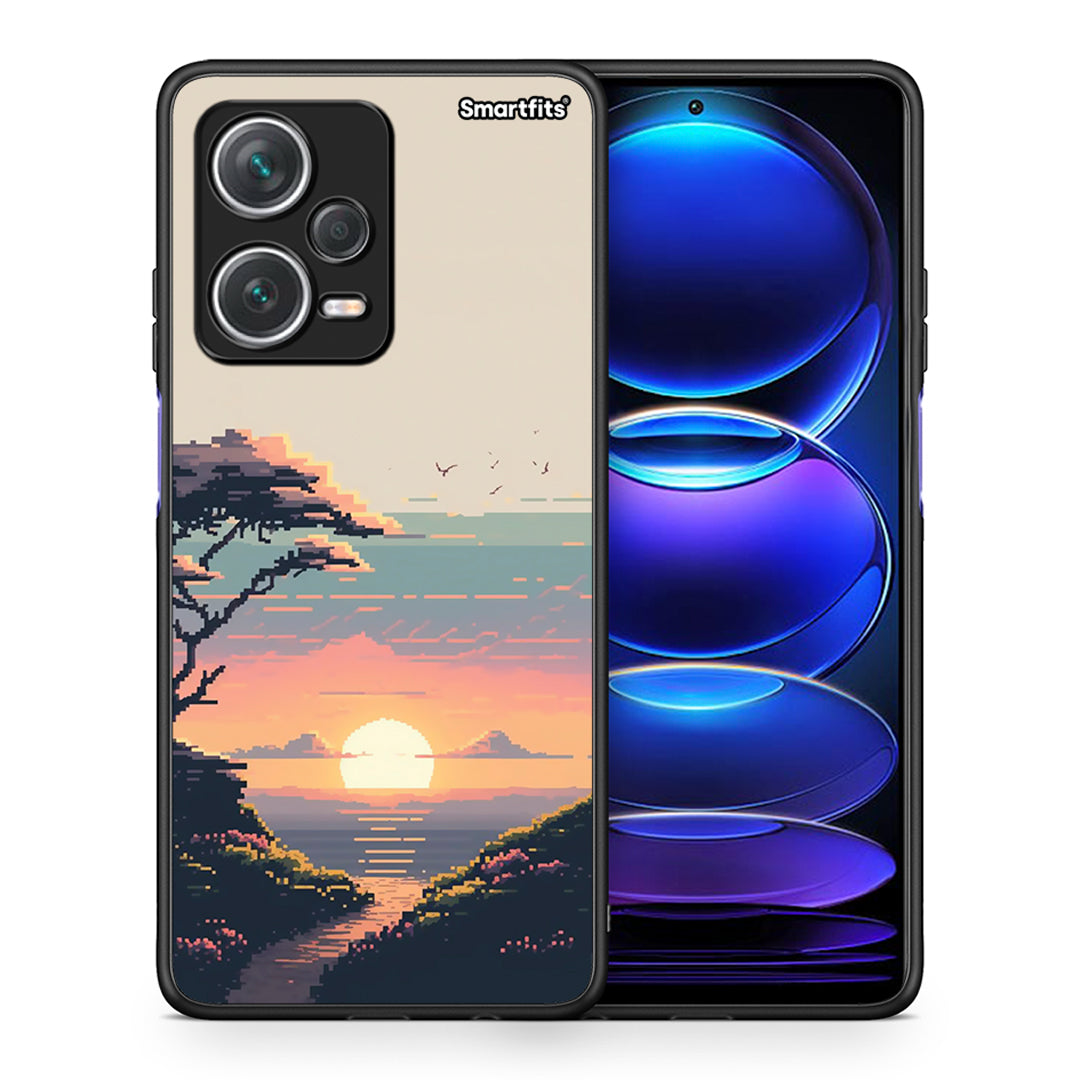 Θήκη Xiaomi Redmi Note 12 Pro+ / 12 Pro Discovery Pixel Sunset από τη Smartfits με σχέδιο στο πίσω μέρος και μαύρο περίβλημα | Xiaomi Redmi Note 12 Pro+ / 12 Pro Discovery Pixel Sunset case with colorful back and black bezels