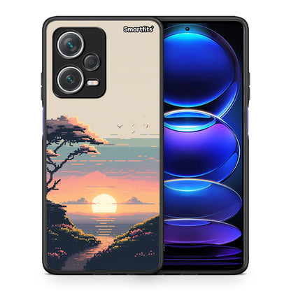 Θήκη Xiaomi Redmi Note 12 Pro+ / 12 Pro Discovery Pixel Sunset από τη Smartfits με σχέδιο στο πίσω μέρος και μαύρο περίβλημα | Xiaomi Redmi Note 12 Pro+ / 12 Pro Discovery Pixel Sunset case with colorful back and black bezels