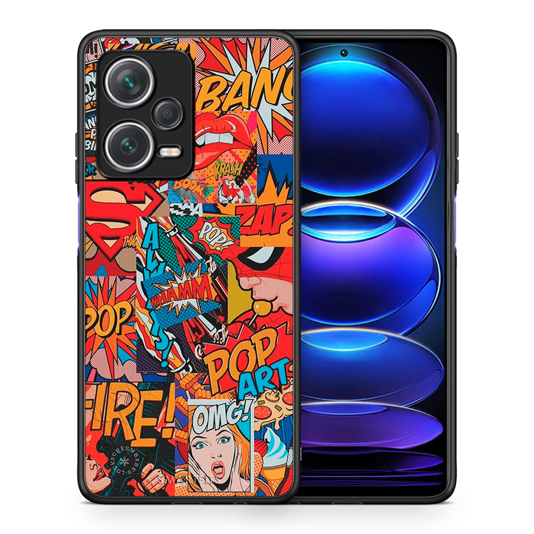 Θήκη Xiaomi Redmi Note 12 Pro+ / 12 Pro Discovery PopArt OMG από τη Smartfits με σχέδιο στο πίσω μέρος και μαύρο περίβλημα | Xiaomi Redmi Note 12 Pro+ / 12 Pro Discovery PopArt OMG case with colorful back and black bezels