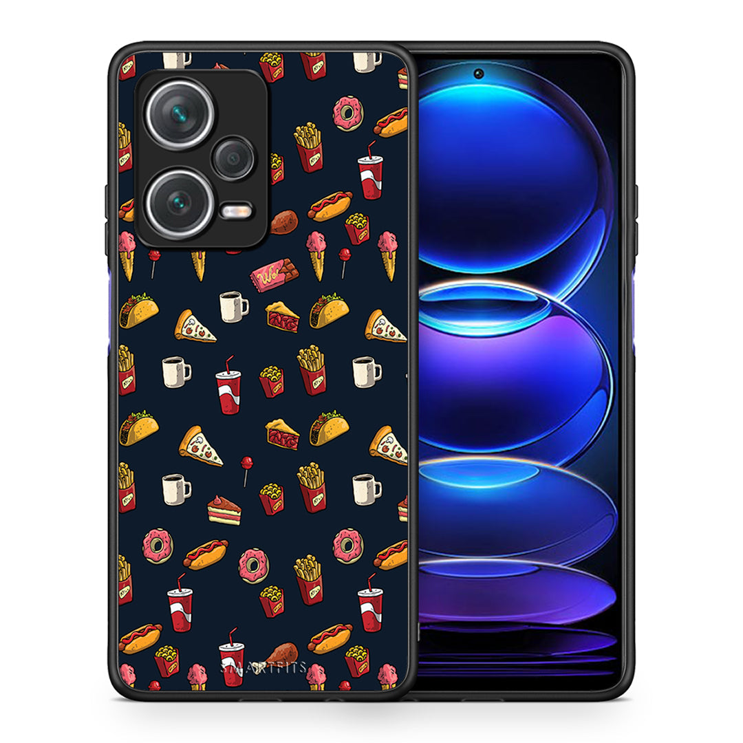 Θήκη Xiaomi Redmi Note 12 Pro+ / 12 Pro Discovery Hungry Random από τη Smartfits με σχέδιο στο πίσω μέρος και μαύρο περίβλημα | Xiaomi Redmi Note 12 Pro+ / 12 Pro Discovery Hungry Random case with colorful back and black bezels