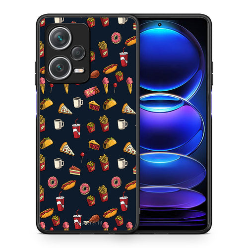 Θήκη Xiaomi Redmi Note 12 Pro+ / 12 Pro Discovery Hungry Random από τη Smartfits με σχέδιο στο πίσω μέρος και μαύρο περίβλημα | Xiaomi Redmi Note 12 Pro+ / 12 Pro Discovery Hungry Random case with colorful back and black bezels