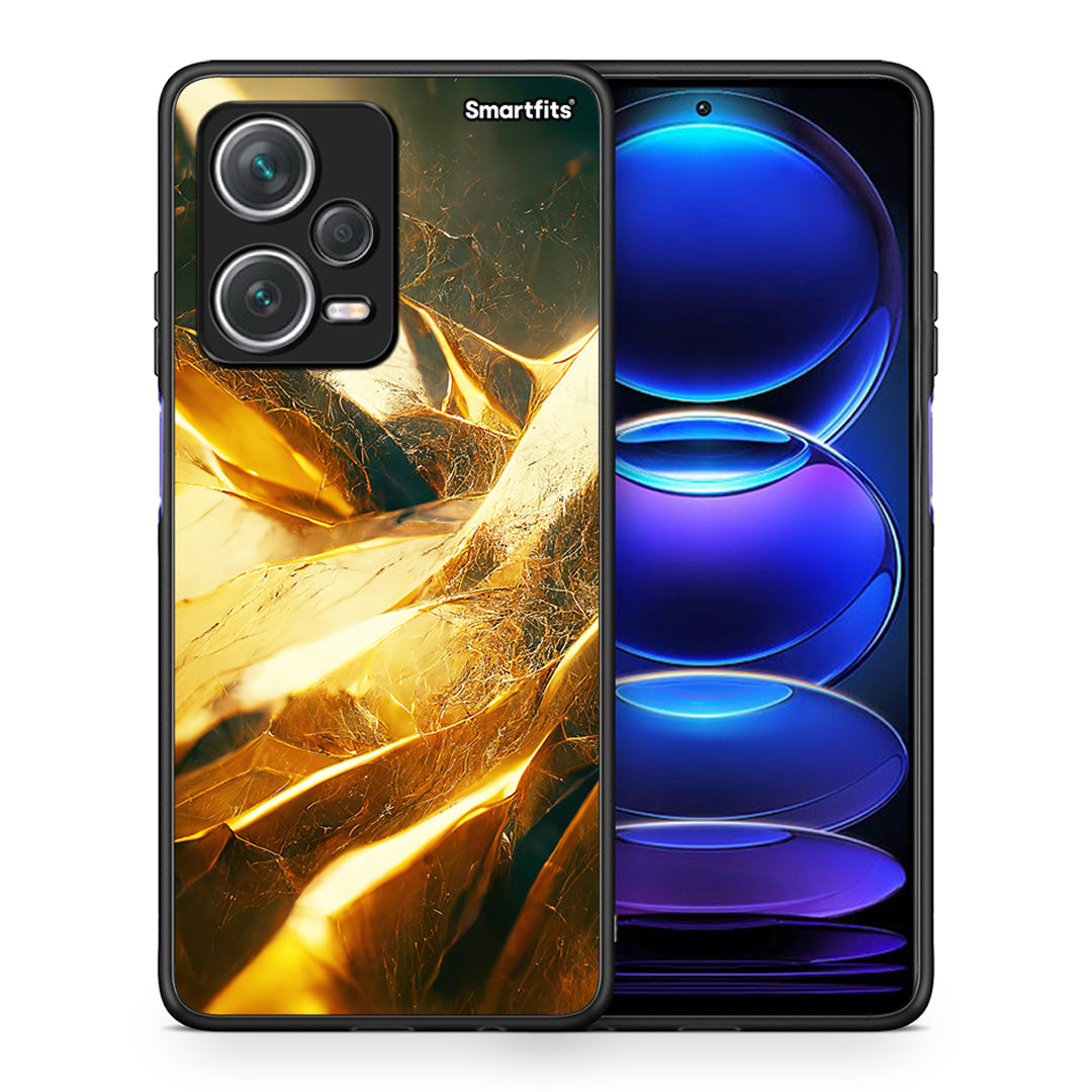 Θήκη Xiaomi Redmi Note 12 Pro+ / 12 Pro Discovery Real Gold από τη Smartfits με σχέδιο στο πίσω μέρος και μαύρο περίβλημα | Xiaomi Redmi Note 12 Pro+ / 12 Pro Discovery Real Gold case with colorful back and black bezels