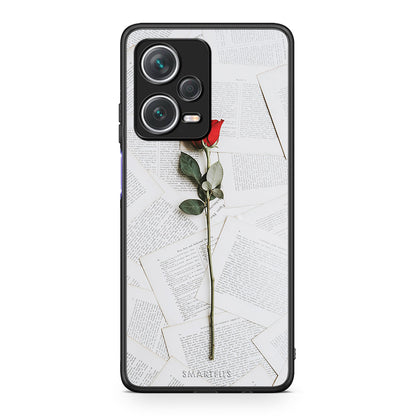 Xiaomi Redmi Note 12 Pro+ / 12 Pro Discovery Red Rose θήκη από τη Smartfits με σχέδιο στο πίσω μέρος και μαύρο περίβλημα | Smartphone case with colorful back and black bezels by Smartfits