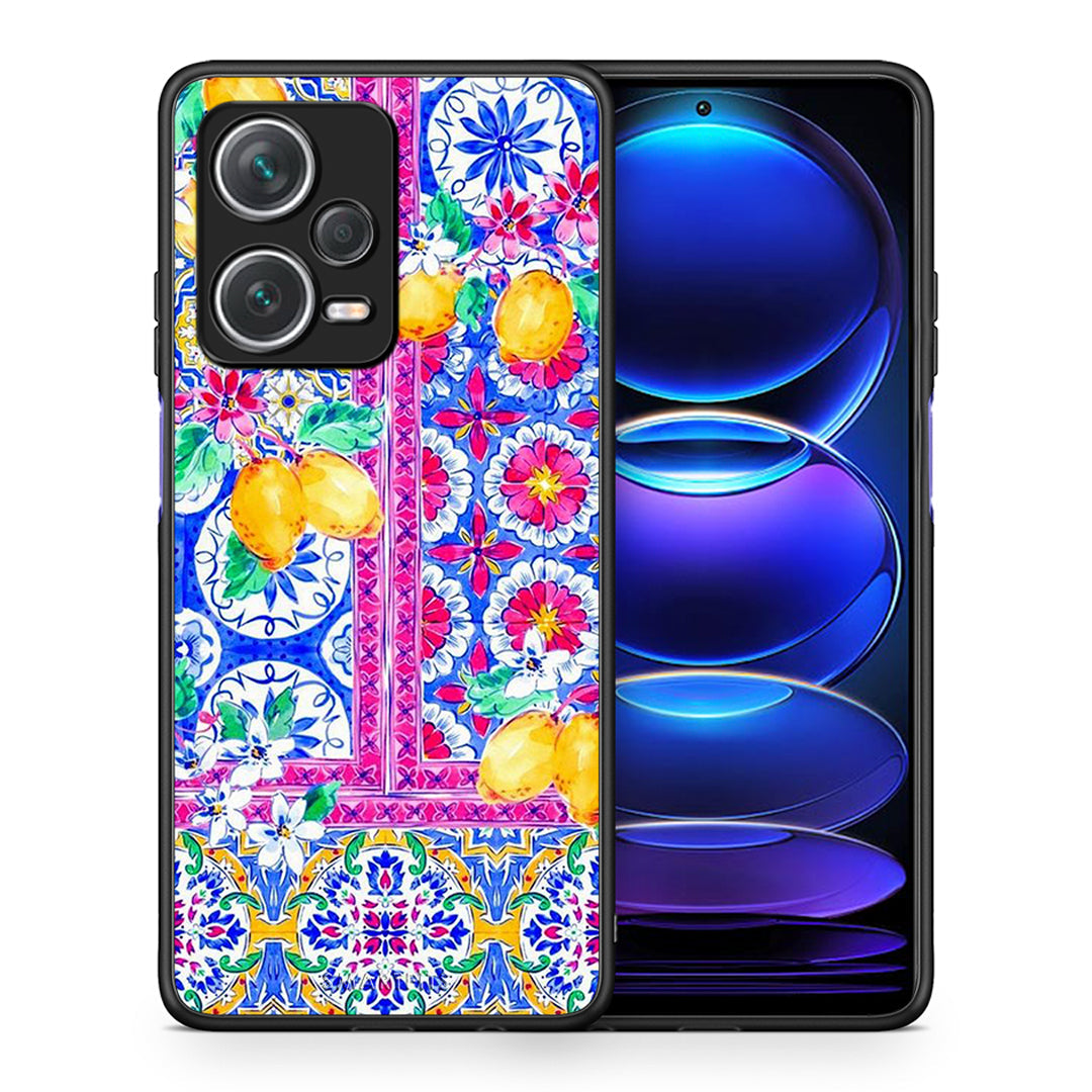 Θήκη Xiaomi Redmi Note 12 Pro+ / 12 Pro Discovery Retro Spring από τη Smartfits με σχέδιο στο πίσω μέρος και μαύρο περίβλημα | Xiaomi Redmi Note 12 Pro+ / 12 Pro Discovery Retro Spring case with colorful back and black bezels