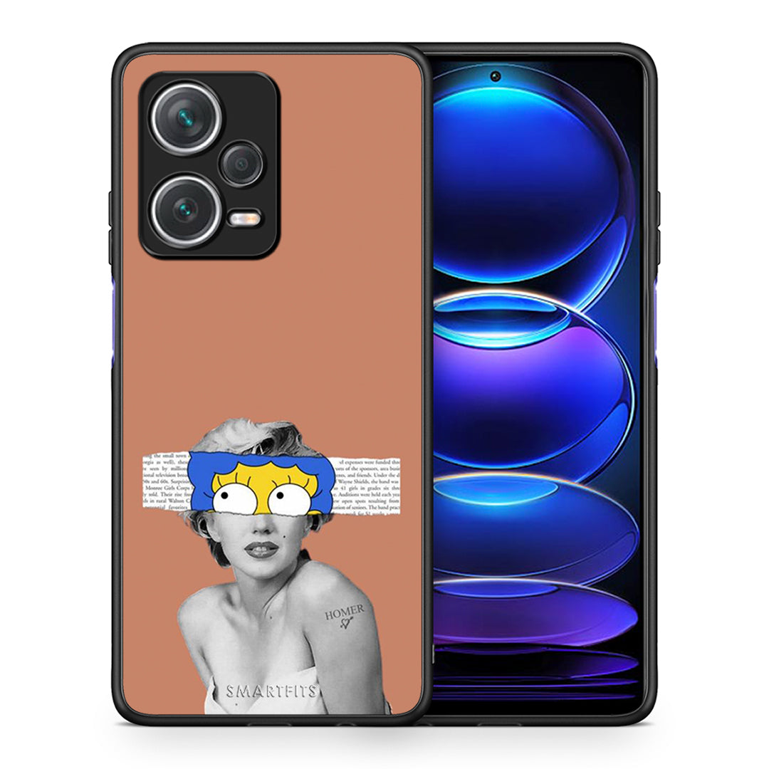 Θήκη Xiaomi Redmi Note 12 Pro+ / 12 Pro Discovery Sim Merilyn από τη Smartfits με σχέδιο στο πίσω μέρος και μαύρο περίβλημα | Xiaomi Redmi Note 12 Pro+ / 12 Pro Discovery Sim Merilyn case with colorful back and black bezels