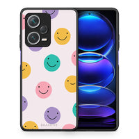 Thumbnail for Θήκη Xiaomi Redmi Note 12 Pro+ / 12 Pro Discovery Smiley Faces από τη Smartfits με σχέδιο στο πίσω μέρος και μαύρο περίβλημα | Xiaomi Redmi Note 12 Pro+ / 12 Pro Discovery Smiley Faces case with colorful back and black bezels