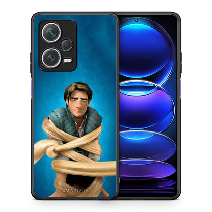 Θήκη Αγίου Βαλεντίνου Xiaomi Redmi Note 12 Pro+ / 12 Pro Discovery Tangled 1 από τη Smartfits με σχέδιο στο πίσω μέρος και μαύρο περίβλημα | Xiaomi Redmi Note 12 Pro+ / 12 Pro Discovery Tangled 1 case with colorful back and black bezels