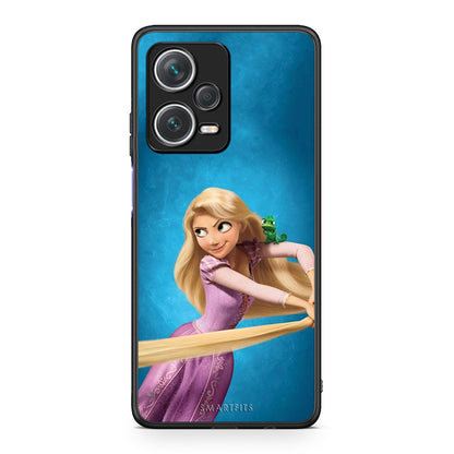 Xiaomi Redmi Note 12 Pro+ / 12 Pro Discovery Tangled 2 Θήκη Αγίου Βαλεντίνου από τη Smartfits με σχέδιο στο πίσω μέρος και μαύρο περίβλημα | Smartphone case with colorful back and black bezels by Smartfits
