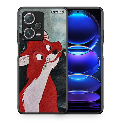 Θήκη Xiaomi Redmi Note 12 Pro+ / 12 Pro Discovery Tod And Vixey Love 1 από τη Smartfits με σχέδιο στο πίσω μέρος και μαύρο περίβλημα | Xiaomi Redmi Note 12 Pro+ / 12 Pro Discovery Tod And Vixey Love 1 case with colorful back and black bezels