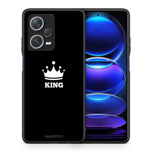 Θήκη Xiaomi Redmi Note 12 Pro+ / 12 Pro Discovery King Valentine από τη Smartfits με σχέδιο στο πίσω μέρος και μαύρο περίβλημα | Xiaomi Redmi Note 12 Pro+ / 12 Pro Discovery King Valentine case with colorful back and black bezels