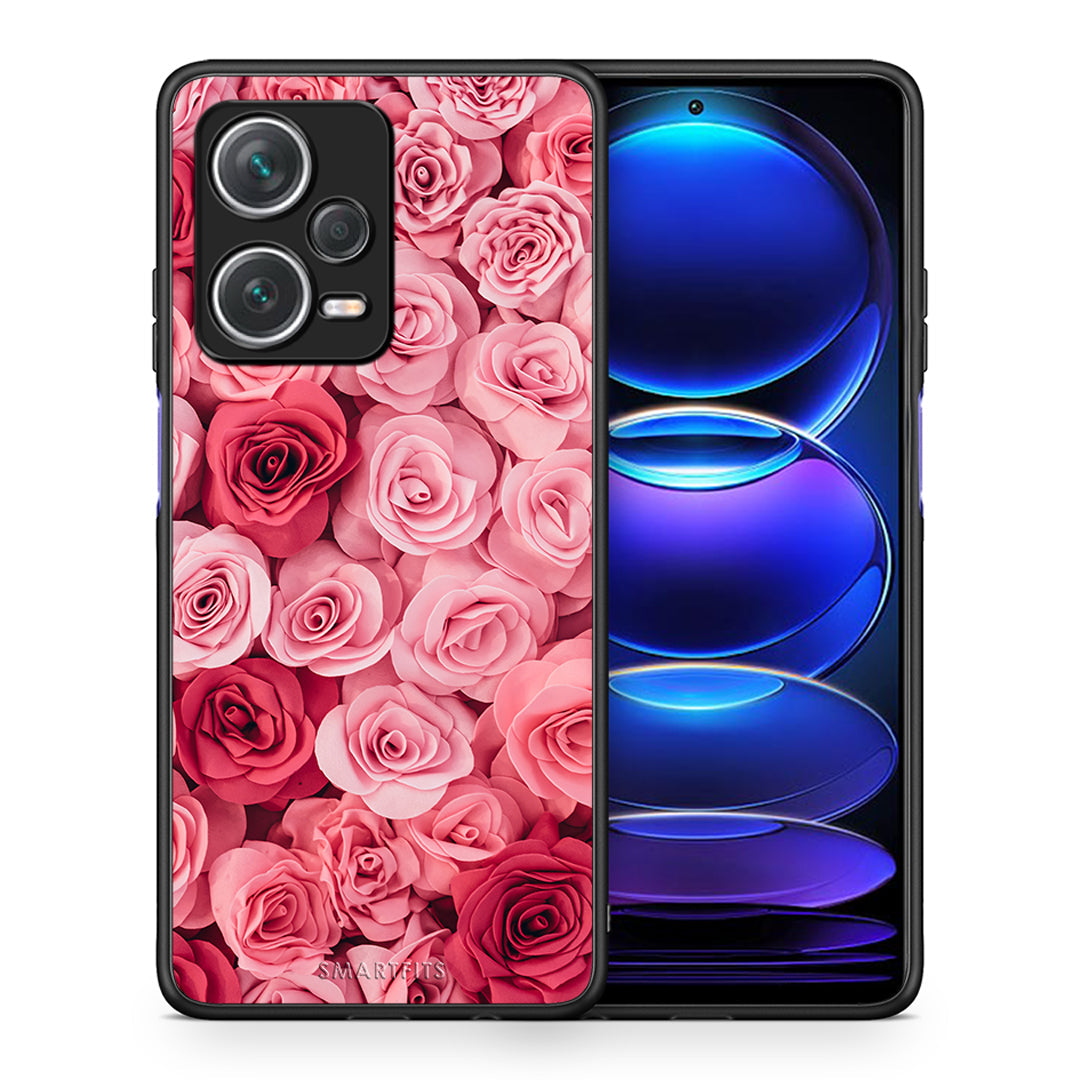 Θήκη Xiaomi Redmi Note 12 Pro+ / 12 Pro Discovery RoseGarden Valentine από τη Smartfits με σχέδιο στο πίσω μέρος και μαύρο περίβλημα | Xiaomi Redmi Note 12 Pro+ / 12 Pro Discovery RoseGarden Valentine case with colorful back and black bezels