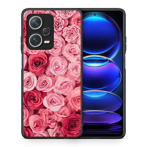 Θήκη Xiaomi Redmi Note 12 Pro+ / 12 Pro Discovery RoseGarden Valentine από τη Smartfits με σχέδιο στο πίσω μέρος και μαύρο περίβλημα | Xiaomi Redmi Note 12 Pro+ / 12 Pro Discovery RoseGarden Valentine case with colorful back and black bezels