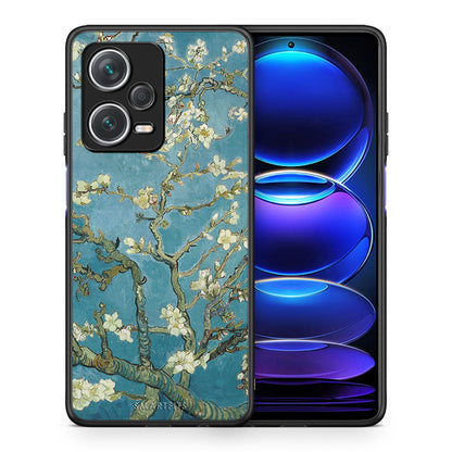 Θήκη Xiaomi Redmi Note 12 Pro+ / 12 Pro Discovery White Blossoms από τη Smartfits με σχέδιο στο πίσω μέρος και μαύρο περίβλημα | Xiaomi Redmi Note 12 Pro+ / 12 Pro Discovery White Blossoms case with colorful back and black bezels