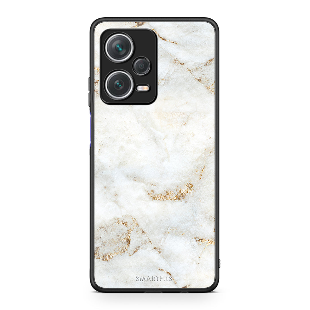 Xiaomi Redmi Note 12 Pro+ / 12 Pro Discovery White Gold Marble θήκη από τη Smartfits με σχέδιο στο πίσω μέρος και μαύρο περίβλημα | Smartphone case with colorful back and black bezels by Smartfits