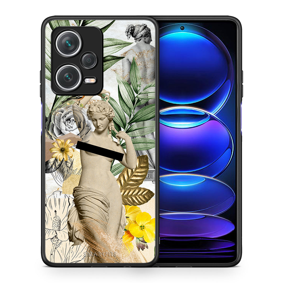 Θήκη Xiaomi Redmi Note 12 Pro+ / 12 Pro Discovery Woman Statue από τη Smartfits με σχέδιο στο πίσω μέρος και μαύρο περίβλημα | Xiaomi Redmi Note 12 Pro+ / 12 Pro Discovery Woman Statue case with colorful back and black bezels