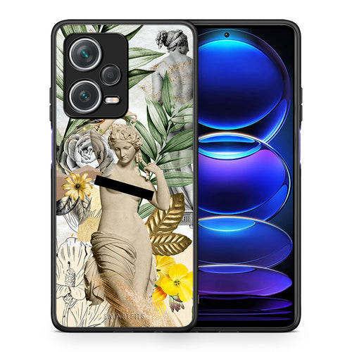 Θήκη Xiaomi Redmi Note 12 Pro+ / 12 Pro Discovery Woman Statue από τη Smartfits με σχέδιο στο πίσω μέρος και μαύρο περίβλημα | Xiaomi Redmi Note 12 Pro+ / 12 Pro Discovery Woman Statue case with colorful back and black bezels