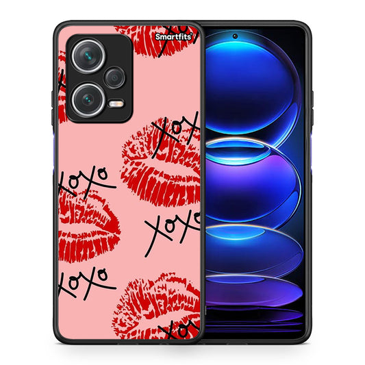 Θήκη Xiaomi Redmi Note 12 Pro+ / 12 Pro Discovery XOXO Lips από τη Smartfits με σχέδιο στο πίσω μέρος και μαύρο περίβλημα | Xiaomi Redmi Note 12 Pro+ / 12 Pro Discovery XOXO Lips case with colorful back and black bezels