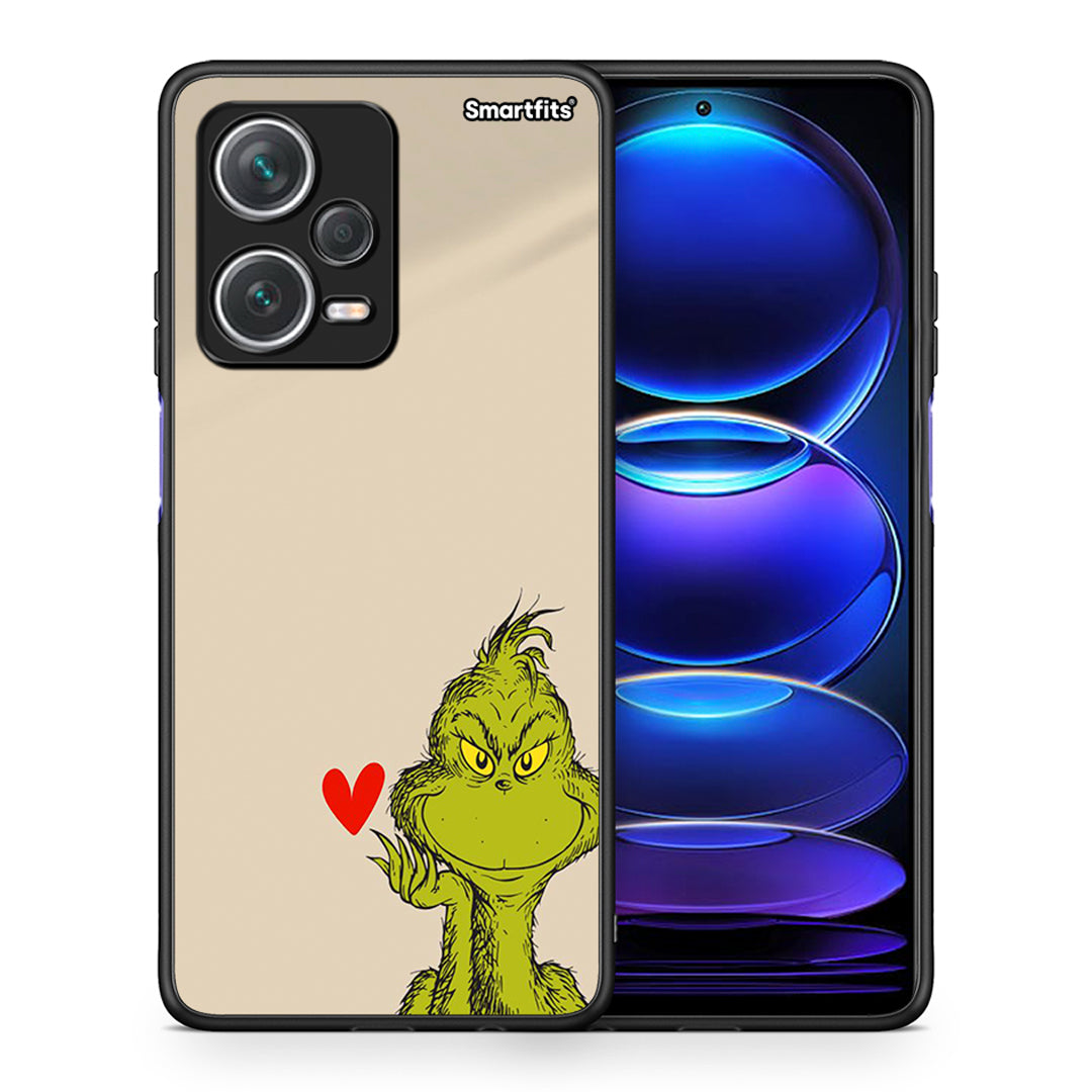 Θήκη Xiaomi Redmi Note 12 Pro+ / 12 Pro Discovery Xmas Grinch από τη Smartfits με σχέδιο στο πίσω μέρος και μαύρο περίβλημα | Xiaomi Redmi Note 12 Pro+ / 12 Pro Discovery Xmas Grinch case with colorful back and black bezels