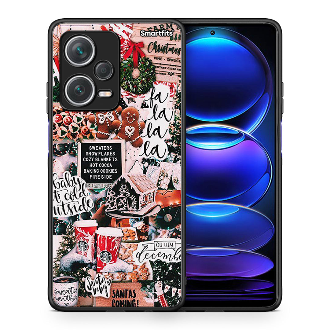 Θήκη Xiaomi Redmi Note 12 Pro+ / 12 Pro Discovery Xmas Habbits από τη Smartfits με σχέδιο στο πίσω μέρος και μαύρο περίβλημα | Xiaomi Redmi Note 12 Pro+ / 12 Pro Discovery Xmas Habbits case with colorful back and black bezels