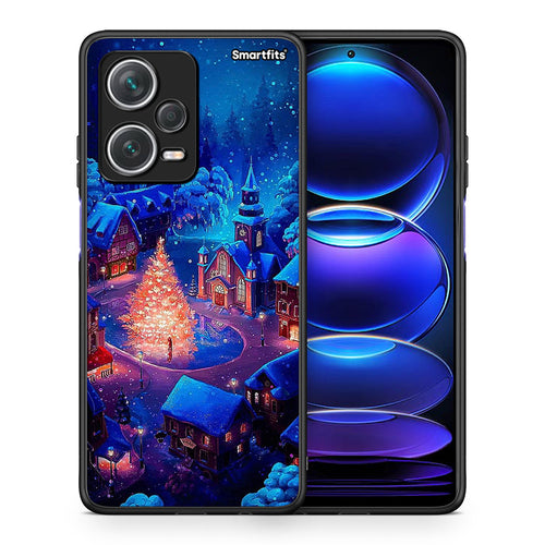 Θήκη Xiaomi Redmi Note 12 Pro+ / 12 Pro Discovery Xmas Village από τη Smartfits με σχέδιο στο πίσω μέρος και μαύρο περίβλημα | Xiaomi Redmi Note 12 Pro+ / 12 Pro Discovery Xmas Village case with colorful back and black bezels