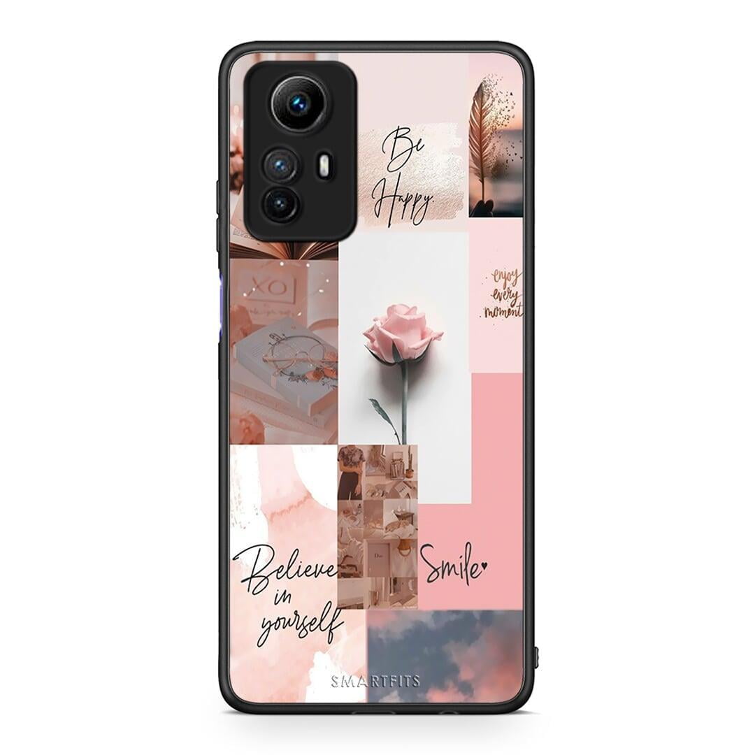 Θήκη Xiaomi Redmi Note 12S / Redmi K60 Pro Aesthetic Collage από τη Smartfits με σχέδιο στο πίσω μέρος και μαύρο περίβλημα | Xiaomi Redmi Note 12S / Redmi K60 Pro Aesthetic Collage Case with Colorful Back and Black Bezels