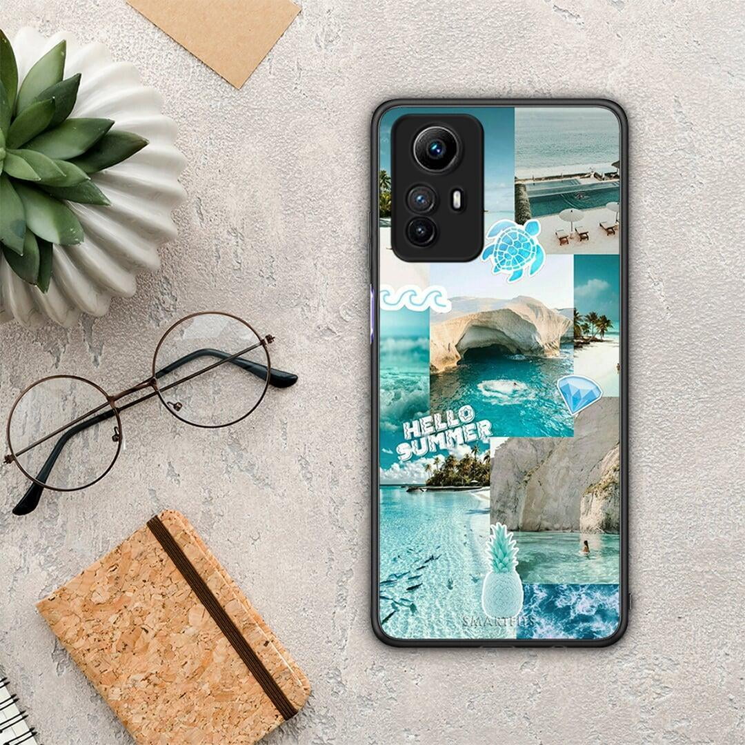 Θήκη Xiaomi Redmi Note 12S Aesthetic Summer από τη Smartfits με σχέδιο στο πίσω μέρος και μαύρο περίβλημα | Xiaomi Redmi Note 12S Aesthetic Summer Case with Colorful Back and Black Bezels