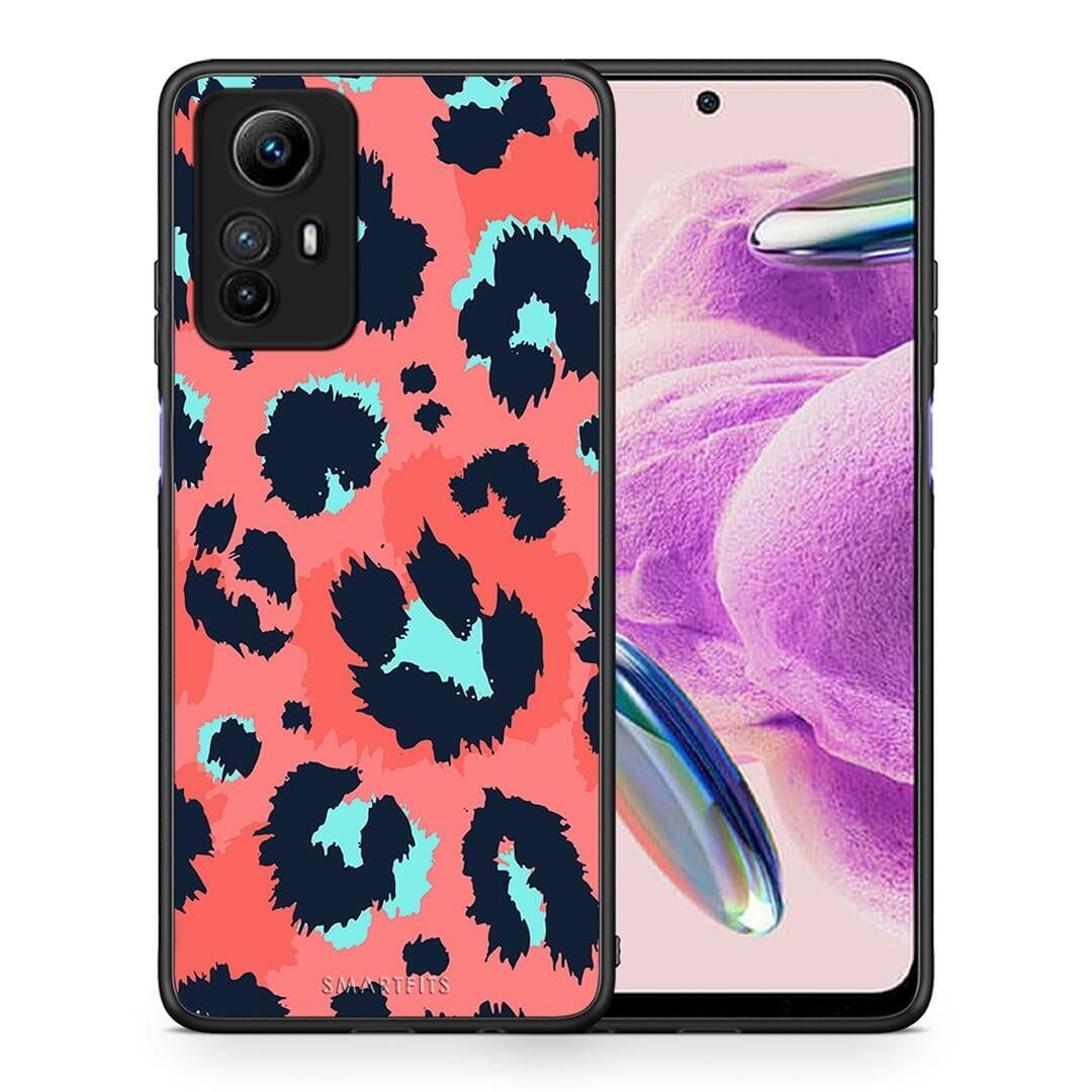 Θήκη Xiaomi Redmi Note 12S / Redmi K60 Pro Animal Pink Leopard από τη Smartfits με σχέδιο στο πίσω μέρος και μαύρο περίβλημα | Xiaomi Redmi Note 12S / Redmi K60 Pro Animal Pink Leopard Case with Colorful Back and Black Bezels