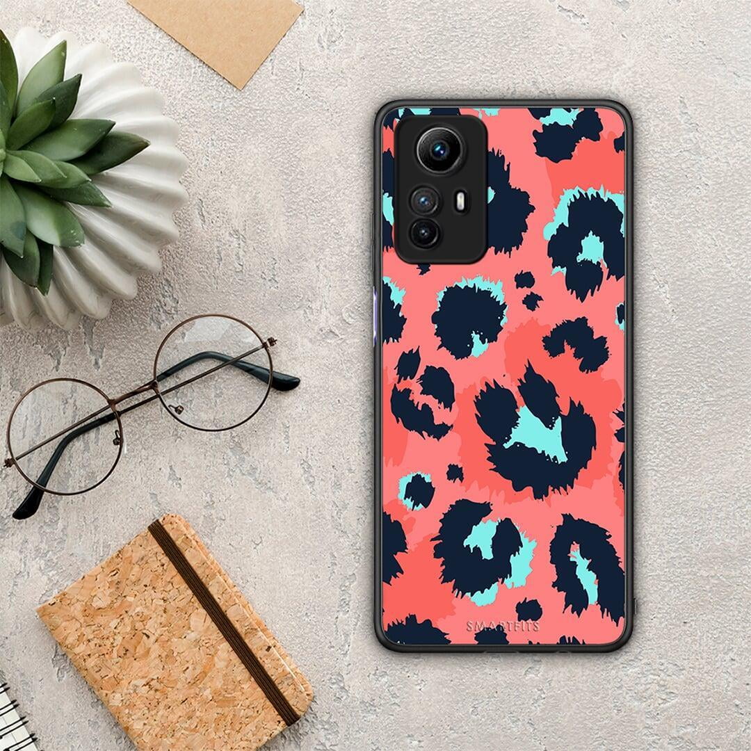 Θήκη Xiaomi Redmi Note 12S / Redmi K60 Pro Animal Pink Leopard από τη Smartfits με σχέδιο στο πίσω μέρος και μαύρο περίβλημα | Xiaomi Redmi Note 12S / Redmi K60 Pro Animal Pink Leopard Case with Colorful Back and Black Bezels