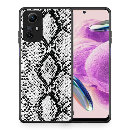 Θήκη Xiaomi Redmi Note 12S / Redmi K60 Pro Animal White Snake από τη Smartfits με σχέδιο στο πίσω μέρος και μαύρο περίβλημα | Xiaomi Redmi Note 12S / Redmi K60 Pro Animal White Snake Case with Colorful Back and Black Bezels