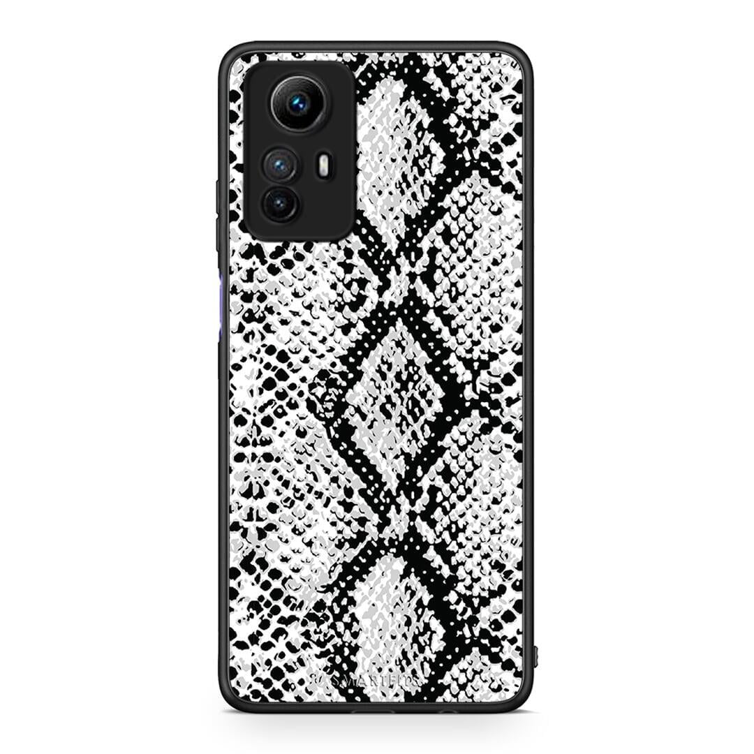 Θήκη Xiaomi Redmi Note 12S / Redmi K60 Pro Animal White Snake από τη Smartfits με σχέδιο στο πίσω μέρος και μαύρο περίβλημα | Xiaomi Redmi Note 12S / Redmi K60 Pro Animal White Snake Case with Colorful Back and Black Bezels