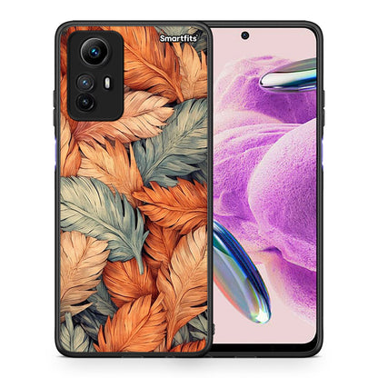 Θήκη Xiaomi Redmi Note 12S Autumn Leaves από τη Smartfits με σχέδιο στο πίσω μέρος και μαύρο περίβλημα | Xiaomi Redmi Note 12S Autumn Leaves Case with Colorful Back and Black Bezels