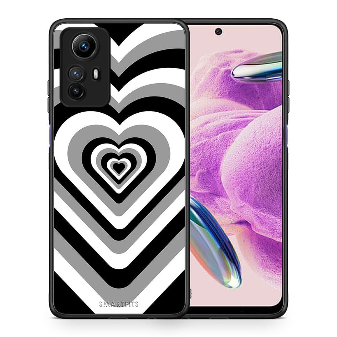 Θήκη Xiaomi Redmi Note 12S / Redmi K60 Pro Black Hearts από τη Smartfits με σχέδιο στο πίσω μέρος και μαύρο περίβλημα | Xiaomi Redmi Note 12S / Redmi K60 Pro Black Hearts Case with Colorful Back and Black Bezels