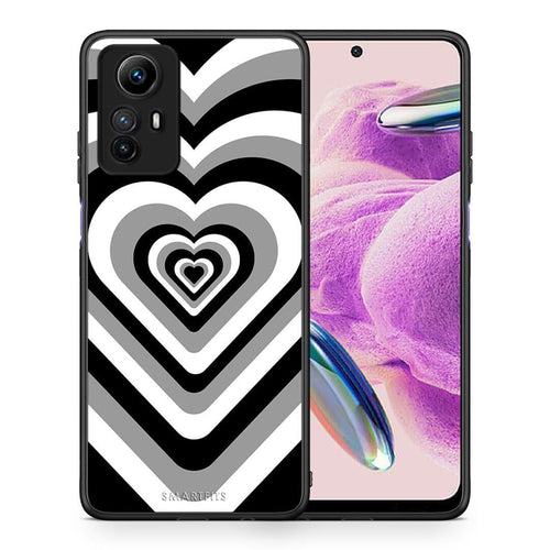 Θήκη Xiaomi Redmi Note 12S / Redmi K60 Pro Black Hearts από τη Smartfits με σχέδιο στο πίσω μέρος και μαύρο περίβλημα | Xiaomi Redmi Note 12S / Redmi K60 Pro Black Hearts Case with Colorful Back and Black Bezels