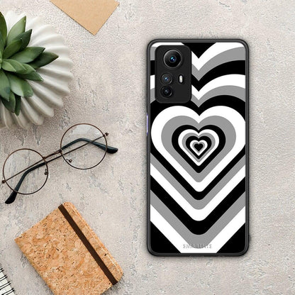 Θήκη Xiaomi Redmi Note 12S / Redmi K60 Pro Black Hearts από τη Smartfits με σχέδιο στο πίσω μέρος και μαύρο περίβλημα | Xiaomi Redmi Note 12S / Redmi K60 Pro Black Hearts Case with Colorful Back and Black Bezels