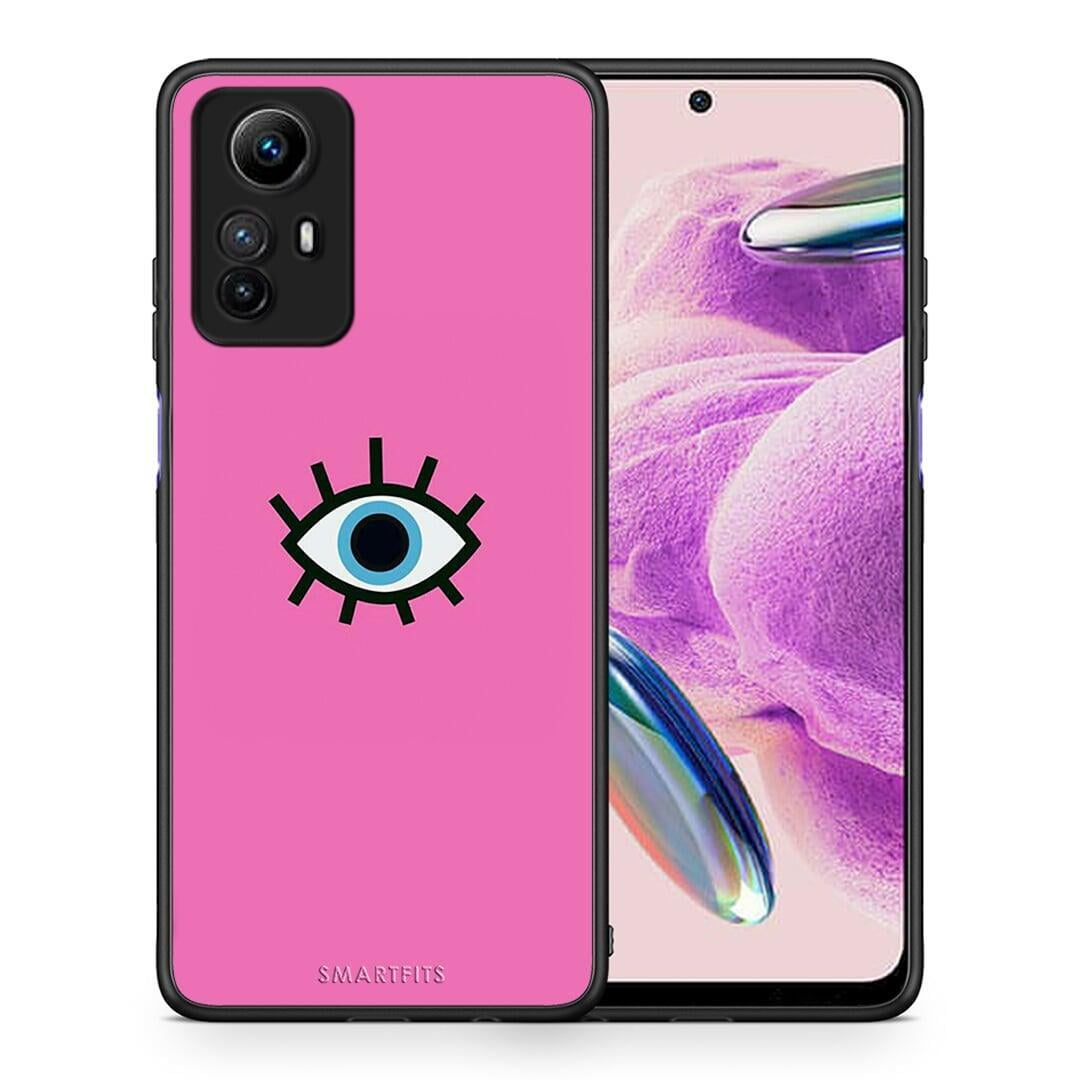 Θήκη Xiaomi Redmi Note 12S / Redmi K60 Pro Blue Eye Pink από τη Smartfits με σχέδιο στο πίσω μέρος και μαύρο περίβλημα | Xiaomi Redmi Note 12S / Redmi K60 Pro Blue Eye Pink Case with Colorful Back and Black Bezels